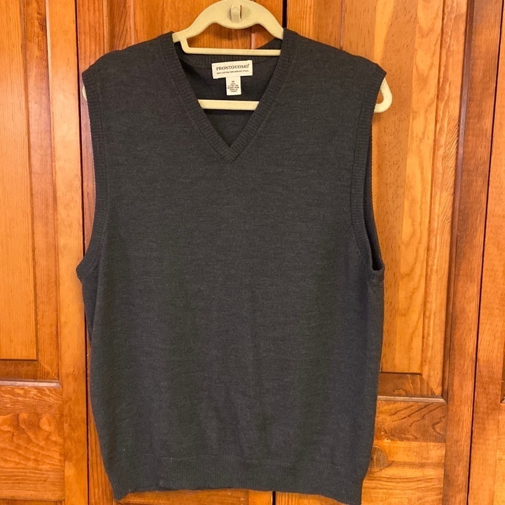 Pronto Uomo Sweater Best Extra Fine Merino Wool Medium EUC